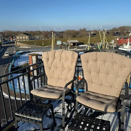 Nordsee Panorama Direkt Am Wasser Hafenblick Appartement