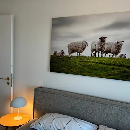 Appartement Nordsee Panorama Direkt Am Wasser Hafenblick Pellworm